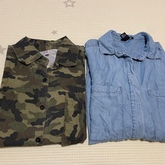デニムシャツ　迷彩柄シャツ　M S  まとめ売り　レディース　ブラウス