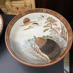 九谷焼　上出製　大鉢　骨董　年代物　食器　煮物鉢　アンティークの画像