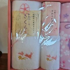 お値下げしました！和のこころ　さくら　フェイスタオルセットの画像