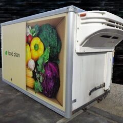 トラックコンテナ 箱 3200x1860x2000 横扉付 アルミバン 冷凍冷蔵 保冷 倉庫 物置 ガレージ コンテナハウス 愛媛よりの画像