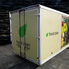 トラックコンテナ 箱 3200x1860x2000 横扉付 アルミバン 冷凍冷蔵 保冷 倉庫 物置 ガレージ コンテナハウス 愛媛よりの画像