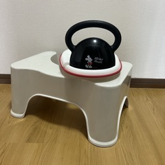 トイトレに 踏み台＆ミッキーマウス便座のセット