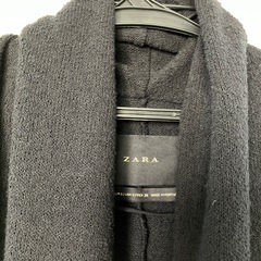 ZARAメンズ❤︎ブラック・ロングカーディガンの画像