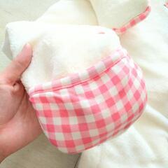 【美品】可愛い❤️ふわもこ耳付きロンパース うさぎ 80cmの画像