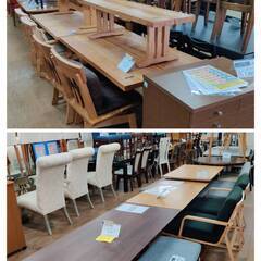 【愛品倶楽部柏店】NITORI (ニトリ) ダイニングテーブル イブキ160 LBR 一枚板風の画像
