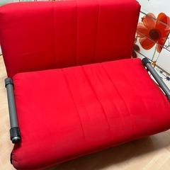 【無料】家具　赤いソファーベッド