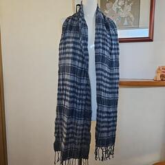 お値下げしました！ネイビーチェック柄ストール