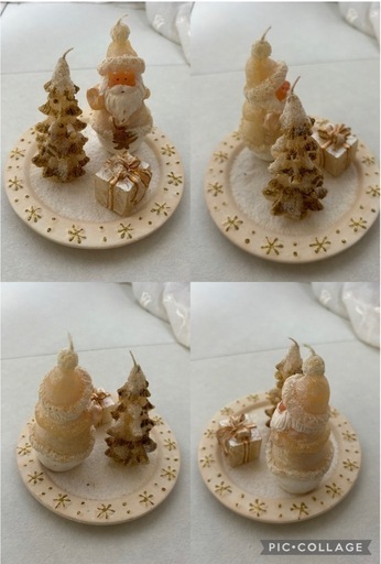 クリスマス ロウソク 雪だるま サンタさん 