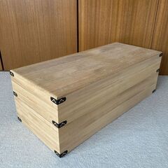 桐衣装箱　２段　着物収納や大事なコレクションの保管に