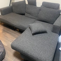 ３人掛け　カウチソファグレー　
