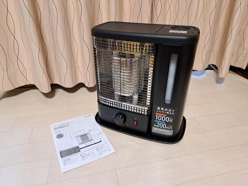 1月までメーカー保証アリ 加湿器付きレトロデザイン電気ストーブ