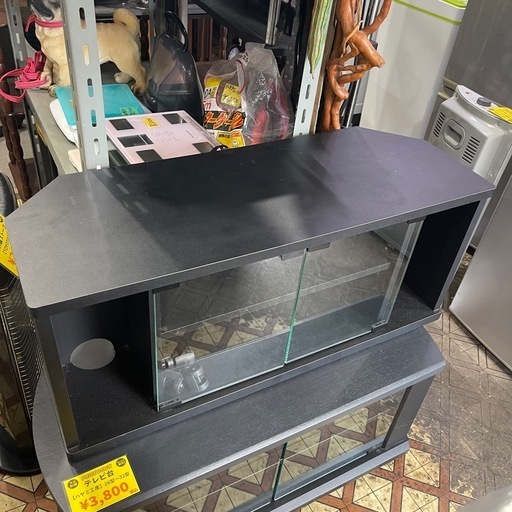 ハヤミ工産　テレビ台　テレビボード　ガラス扉　キャスター付き　〜32型まで対応　【リサイクルショップ道楽屋】
