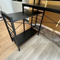 【引取】ラック付きI字デスク 幅120cmの画像