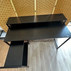 【引取】ラック付きI字デスク 幅120cmの画像