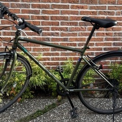 27インチ　クロスバイク　ナフコ　自転車　マットグリーン　feelsky　　の画像