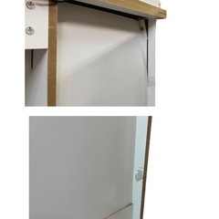 NO.1883 ドレッサー ライト付き 3段階照明 ホワイト 鍵なし 中古の画像