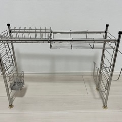 ニトリ　伸縮シンク上ラック　SUS 6点セットの画像
