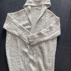 グレージュ ロングカーディガン