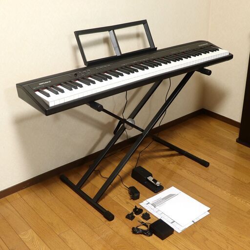 【交渉中】2024年9月購入 美品◆Roland ローランド◆電子ピアノ GO-88P＋スタンド＋純正ダンパーペダル 電子キーボード