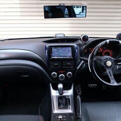 検査7年12月WRX STi A-LINE EJ25ターボ/ブラックレザー/ブリッツ車高調/アルパインHDDナビ/地デジ/バックカメラ/追加メーター/パドルシフトの画像