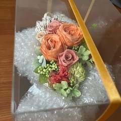 未使用　置物　 花　プリザーブドフラワー　の画像