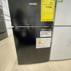 【ジモティ来店特価！！】　冷蔵庫　comfree　RCT90BL　2024　J-10210