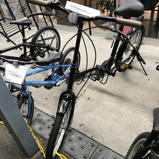 ★ジモティ割あり★ グラフィス ギア付き折り畳み自転車　 20 ブラック クリーニング済み KJ6614