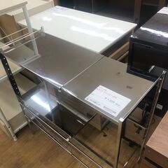 ★ジモティ割あり★  ステンレス棚 銀 W85×D35×H84 ...