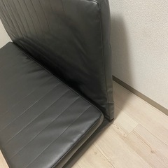 3WAY ソファベッド　レザーブラックの画像
