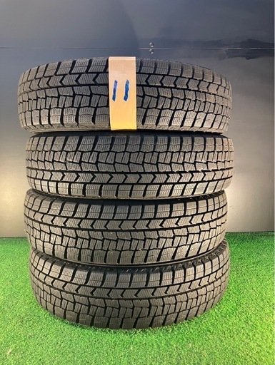 引取限定【イボ付9.9分山】2018年 155/65R14 ダンロップ WINTERMAXX 02★4本セット タイヤまにあ