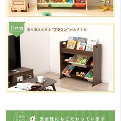 絵本棚付トイハウスラック 絵本　おもちゃ棚の画像