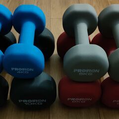 ダンベル（10kg×2, 8kg×2, 5kg×2, 4kg×2）