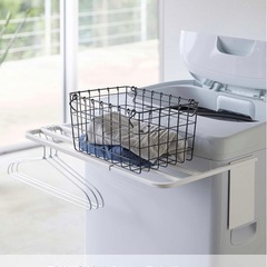 山崎実業　マグネット伸縮洗濯機バスタオルハンガー 売ります　の画像