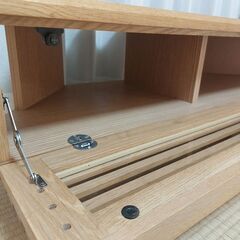 コーナーテレビ台　天然木の画像