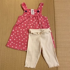 90フリースワンピース、レギンスセット