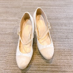 エスペランサ　アイボリー レース ハイヒール サイズ24cm