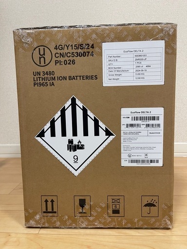 発送可能 Ecoflow DELTA2 24年12月購入　 ポータブル電源未開封品  