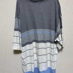#3385 ノックアウト　2XL メンズ　半袖　Tシャツ　ポロシャツ　ボーダーの画像