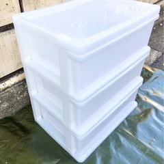 ホワイト 収納ケース 3段 タンス 押入れ収納 ☆配送応相談☆の画像