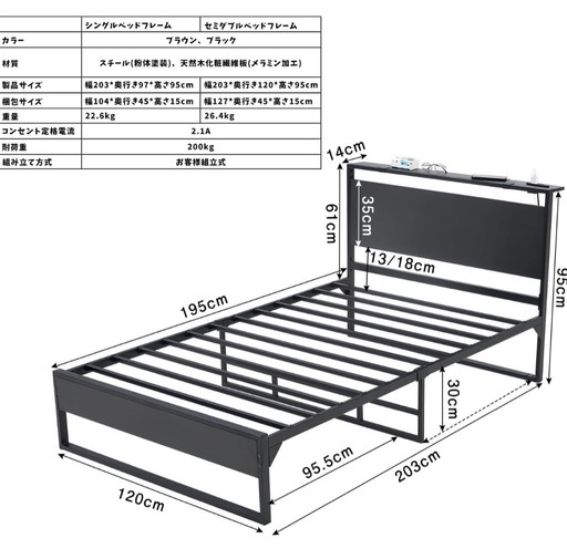 お引き取り先見つかりましたセミダブル ベッド 及びマットレス