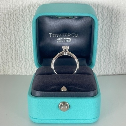 2021年購入 ティファニー セッティング エンゲージメント リング プラチナ 9号 Pt950 0.25ct 3EX/I/VS1