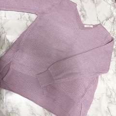 🤍パープル　ラメニット