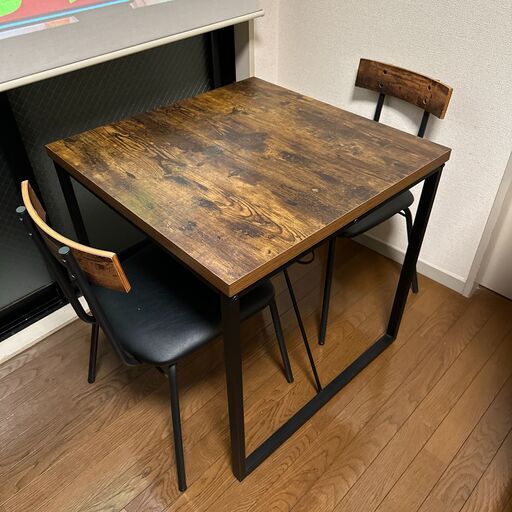 ニトリ ダイニングテーブル 75cm × 75cm 椅子2脚セット