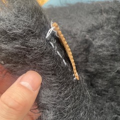 ロエベ　マフラー　モヘア　ブラックの画像