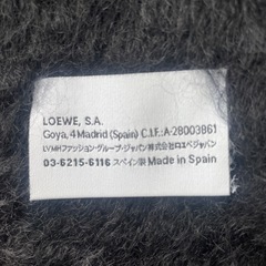 ロエベ　マフラー　モヘア　ブラックの画像