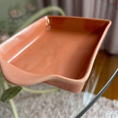 皿　トレイ　片口付き　陶器　11.5×15.5×高さ3.3センチ