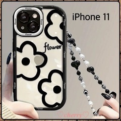 iPhone11 ストラップ付きケース 可愛いෆ̈の画像