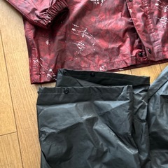 メンズLサイズのレインコート2点セットの画像