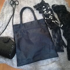 冠婚葬祭 2点セット　フォーマル用サブBAG(新品)とレースグローブのセット　🎄🎅パーティーにも！🎉の画像