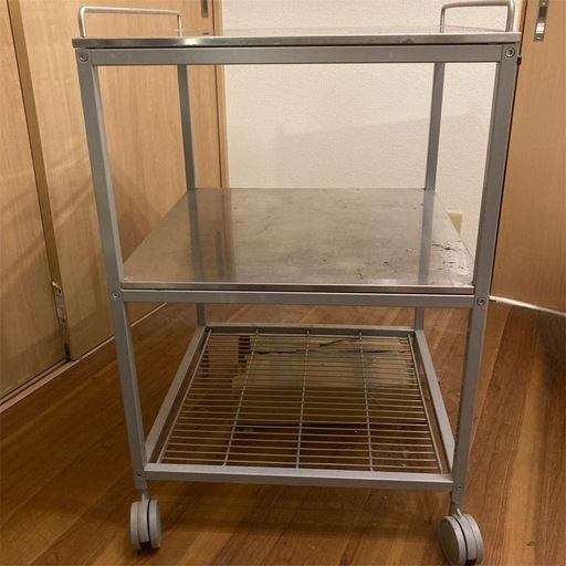 IKEA UDDEN ステンレス製2段キッチンラック ステンレス製キッチンワゴン 2段 IKEA UDDEN (mugi) 三鷹の収納